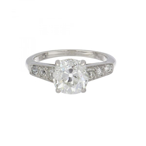 GIA 2.26 Carat Grant A. Peacock Art Deco Platinum Diamond Engagement Ring