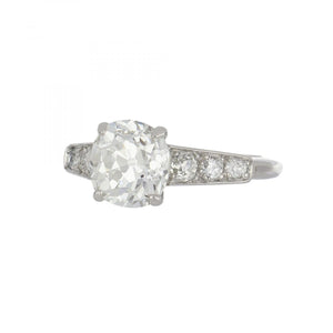 GIA 2.26 Carat Grant A. Peacock Art Deco Platinum Diamond Engagement Ring