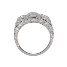 Load image into Gallery viewer, Important Art Deco Platinum Three Stone Round Diamond Engagement Ring
