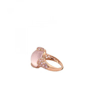 Load image into Gallery viewer, 18K Rose Gold Pink Moonstone Ring
