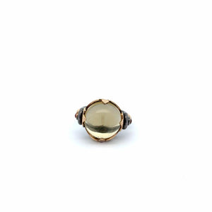 Maharaja Sterling Silver Citrine Dome Ring