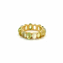 Load image into Gallery viewer, 18K Yellow Gold Prasiolite Eternity Band
