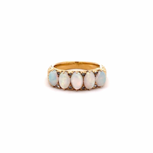 Load image into Gallery viewer, Victorian 18K Gold Half-Hoop Opal Band
