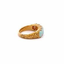 Load image into Gallery viewer, Victorian 18K Gold Half-Hoop Opal Band
