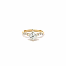 Load image into Gallery viewer, GIA 1.21 Carat Princess-Cut Diamond 18K Gold Engagement Ring
