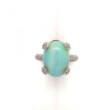 Load image into Gallery viewer, Maharaja 18K White Gold Opal Ring with Diamonds
