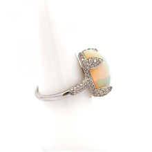 Load image into Gallery viewer, Maharaja 18K White Gold Opal Ring with Diamonds
