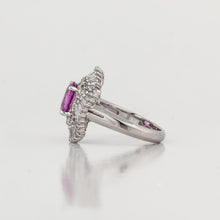 Load image into Gallery viewer, Platinum Pink Sapphire and Diamond Ring
