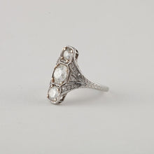 Load image into Gallery viewer, Art Deco Platinum Diamond Navette Ring

