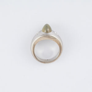 14K White Gold Cat's-Eye Chrysoberyl Ring