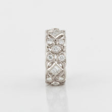 Load image into Gallery viewer, Platinum Openwork Diamond Eternity Band
