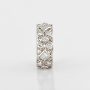 Platinum Openwork Diamond Eternity Band