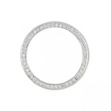 Load image into Gallery viewer, Platinum Channel-Set Princess-Cut Diamond Eternity Band with Round Diamond Sides
