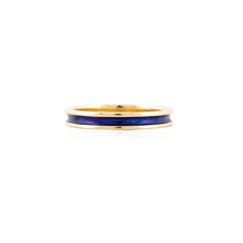Load image into Gallery viewer, 18K Gold Blue Enamel Band
