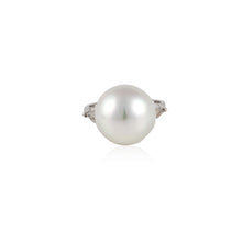 Load image into Gallery viewer, Platinum Cultured Pearl and Diamond Ring
