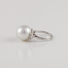Load image into Gallery viewer, Platinum Cultured Pearl and Diamond Ring
