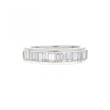 Load image into Gallery viewer, Estate Platinum Channel-Set Baguette Diamond Band

