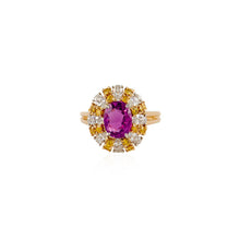 Load image into Gallery viewer, Estate Oscar Heyman 18K Gold Pink Sapphire And Diamond Ring
