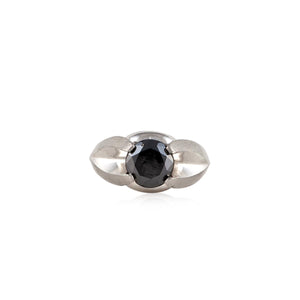 Estate Platinum Black Diamond Ring