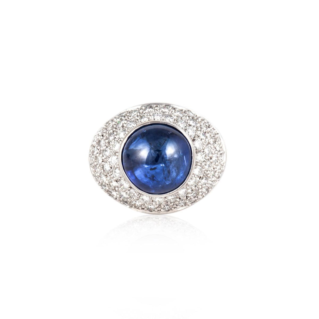 Estate Boodles Sapphire and Diamond Ring