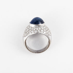 Estate Boodles Sapphire and Diamond Ring