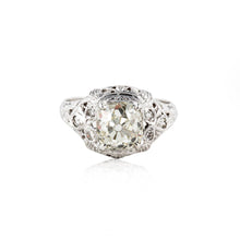 Load image into Gallery viewer, Art Deco 18K White Gold Diamond Engagement Ring
