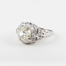 Load image into Gallery viewer, Art Deco 18K White Gold Diamond Engagement Ring
