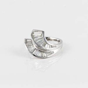 18K White Gold Channel-Set Diamond Ring
