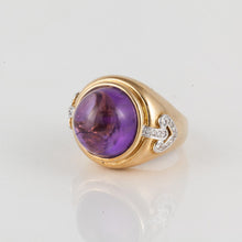 Load image into Gallery viewer, 18K Gold Amethyst and Diamond Ring
