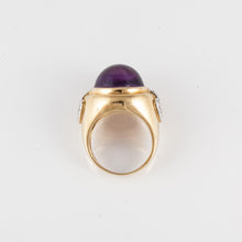 Load image into Gallery viewer, 18K Gold Amethyst and Diamond Ring
