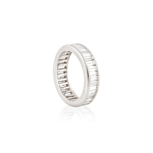 Platinum Baguette Diamond Eternity Band