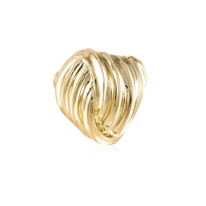 Estate Henry Dunay 18K Gold Swirl RIng