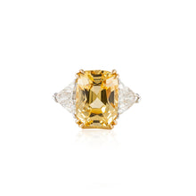 Load image into Gallery viewer, Platinum and 18K Gold Natural Yellow Sapphire Ring
