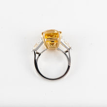 Load image into Gallery viewer, Platinum and 18K Gold Natural Yellow Sapphire Ring
