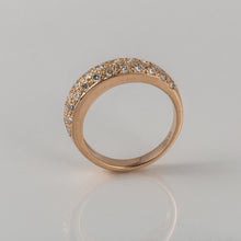 Load image into Gallery viewer, Estate 18K Rose Gold Diamond Band
