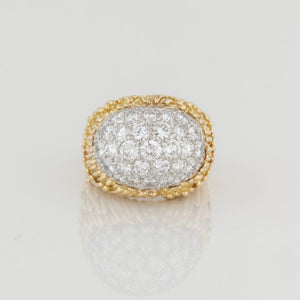 Estate David Webb 18K Gold Diamond Ring