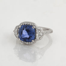 Load image into Gallery viewer, Platinum Color Change Sapphire and Diamond Ring
