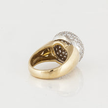Load image into Gallery viewer, 18K Two-Tone Diamond Dome Ring
