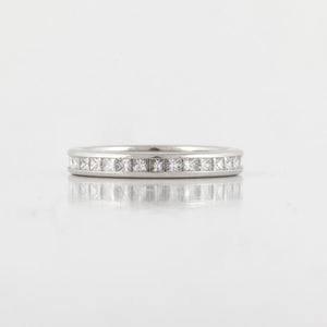 Platinum Princess-Cut Diamond Eternity Band