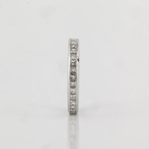 Platinum Princess-Cut Diamond Eternity Band