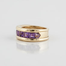Load image into Gallery viewer, Estate Tiffany &amp; Co. 18K Gold Amethyst Band
