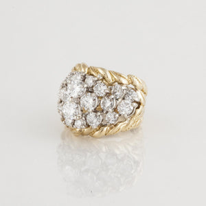 Estate Jose Hess 18K Two-Tone Gold Diamond Ring
