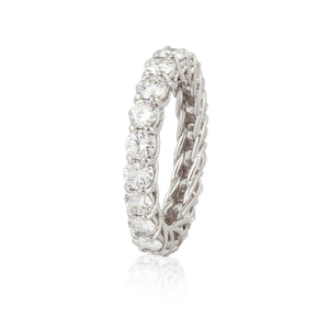 Platinum Round Diamond Eternity Band