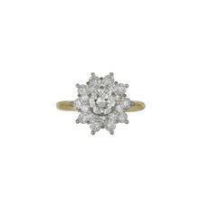 Load image into Gallery viewer, Estate 14K Two-Tone Gold Diamond Cluster Ring
