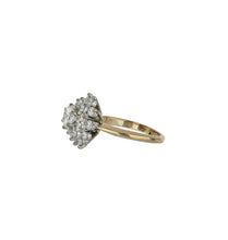 Load image into Gallery viewer, Estate 14K Two-Tone Gold Diamond Cluster Ring
