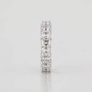 Platinum Asscher Cut Diamond Eternity Band