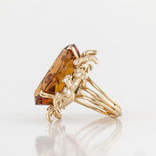 Load image into Gallery viewer, Estate Julius Cohen 18K Gold Citrine Ring
