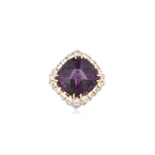 Load image into Gallery viewer, 18K Gold Amethyst And Diamond Ring
