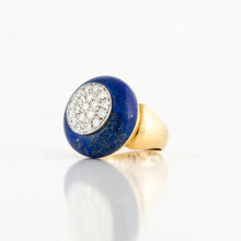 Load image into Gallery viewer, 18K Gold Lapis and Diamond Ring
