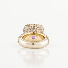 Load image into Gallery viewer, Estate 18K Gold Amethyst and Colored Diamond Cocktail Ring
